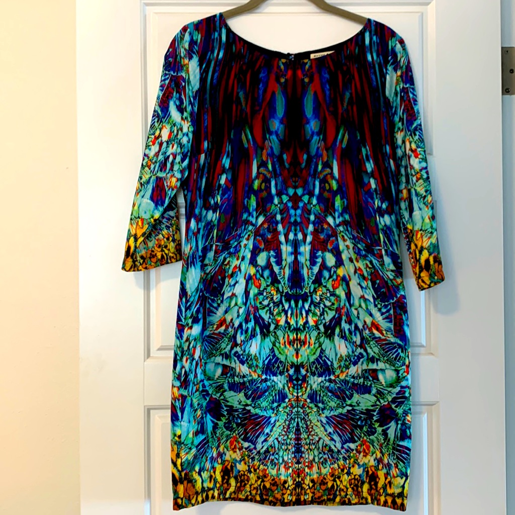 A Beautiful Dress By Rhyme & Echo In An Xs. This Is A Beautiful & Colorful Print